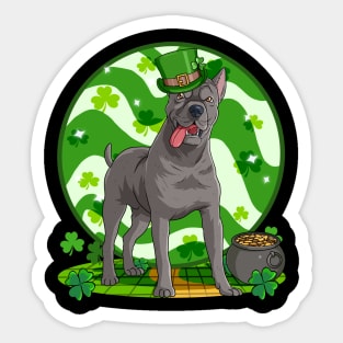 Cane Corso Dog St Patricks Day Leprechaun Sticker